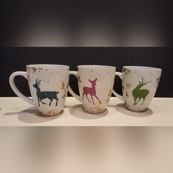THE MET Metropolitan Museum of Art Set of 3 Asian Woodlands Mugs